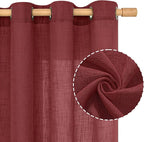 Semi Sheer Linen Curtains 54 Inches Long - Image 2