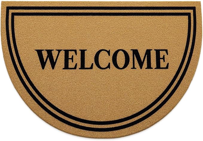 OLANLY Half Circle Front Door Mat, Low Profile Doormat, Stain and Fade Resistant by OLANLY