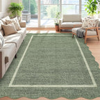 GarveeHome Scalloped 3x5 Area Rug Washable Rug - Image 2