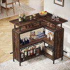 LITTLE TREE Home Bar Unit Mini Liquor Table Cabinet - Image 5