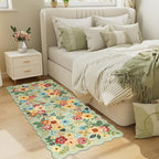 DUKINO 2x5 Washable Runner Rug, Floral Non Slip Rug - Image 6