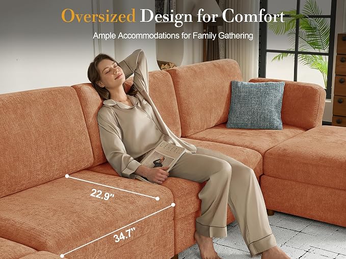 116'' Oversized Modular Sectional Sofa - Image 6
