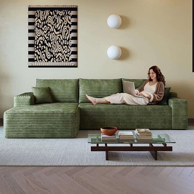 108" Sectional Couches for Living Room Cloud Couch Sofa - Image 4