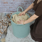 XUANGUO Cotton Rope Laundry Basket Hamper - Image 3
