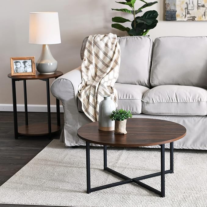 Household Essentials Jamestown Round Side End Table - Image 6
