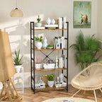 NUMENN 4 Tier Bookshelf, Tall Bookcase Shelf Storage Organizer, Modern Book - Image 2
