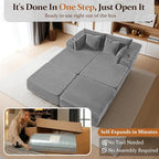 72" Cloud Sectional Couch, Comfort Sleep Sofa - Image 3
