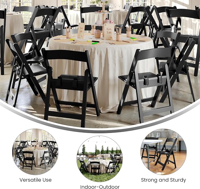 Flash Furniture Hercules Kids Black Resin Folding Chair - Image 5