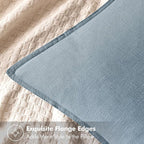 MIULEE Decorative Linen Lumbar Pillow Cover 12x20 Inch Blue Grey | Boho - Image 5