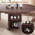 Jocoevol 47″–63″ Extendable Round Dining Table - Image 9