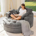 MAXYOYO Oversized Round Chaise Lounge Sofa, Upholstered Lounge Chair by MAXYOYO