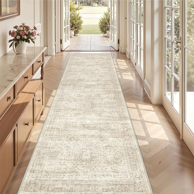 3x10 Runner Rug Non Slip, Washable Hallway Runner Rug, Laundry Room, Soft by Restydon