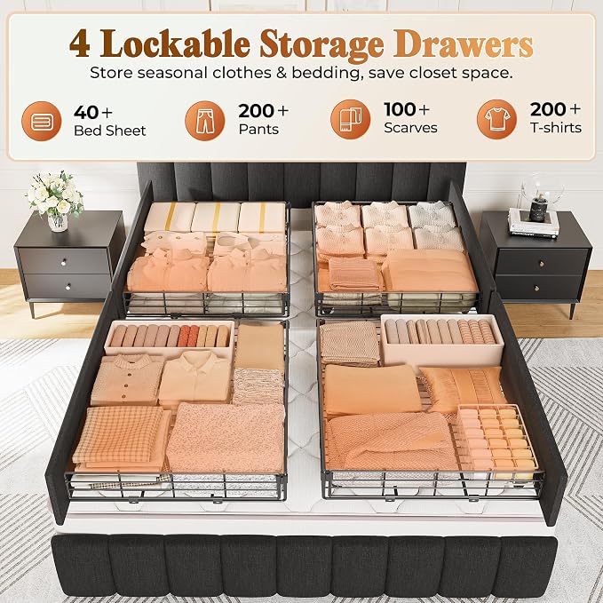 PRAISUN Bed Frame Queen Size - Image 3