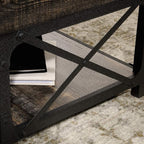 Sauder Steel River Rustic Industrial Style Lift Top Coffee Table, Coated Metal - Image 9