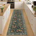 DUKINO 2x8 Washable Runner Rug, Non Slip Animal Kitchen Runner Rug, Low Pile by DUKINO