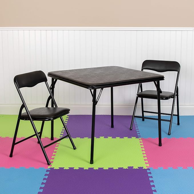 Flash Furniture Mindy Kids 3-Piece Folding Table and Chairs Set - Image 2