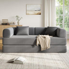 79in Convertible Sofa Bed, Corduroy Boneless Couch Bed, Futon Sleeper Sofa Pull - Image 8