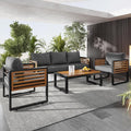 4-Pieces Outdoor Patio Sectional Sofa Set by VilroCaz