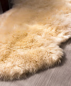 HUAHOO Premium Genuine Sheepskin Rug Beige Real Australia Sheepskin Natural - Image 4