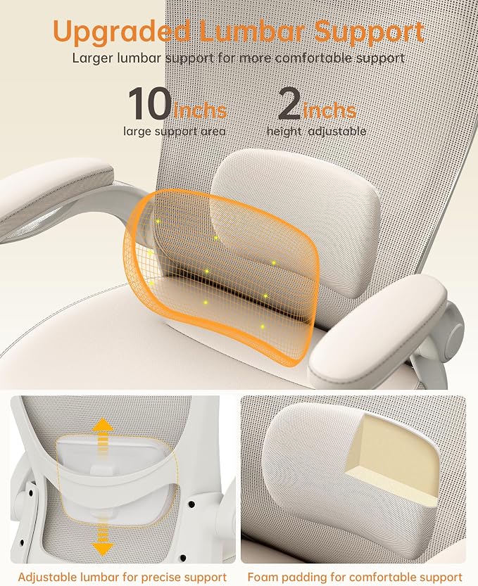 MUXX.STIL Office Chair, PU Leather Ergonomic Desk Chair - Image 4