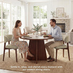 Dining Chairs Set of 2, Modern Upholstered Dining Chairs, Wooden Kitchen Chairs - Image 3