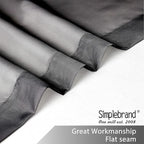 Simplebrand Black Sheer Curtains 120 Inches Long, Extra Long Rod Pocket Solid - Image 2