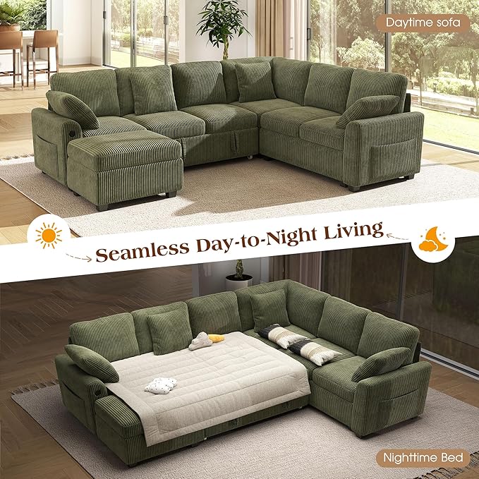 Ihanherry 7-Seater Large Sectional Sofa Bed - Image 3