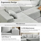 107.5" Cloud Sectional Couch - Image 4