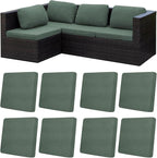 8Pcs Patio Cushion Covers, Outdoor Stretch Cushion Covers, Washable | Stretch by Unknown