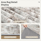 Soalmost Abstract Runner Rug 2x12 Hallway Kitchen Runners Pink/Grey | Vintage - Image 6