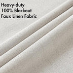 MIULEE 100% Blackout Linen Curtains - Image 5