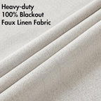 MIULEE 100% Blackout Linen Curtains - Image 5