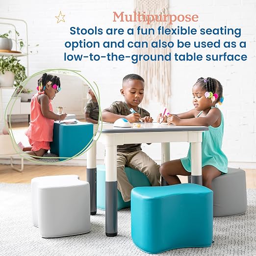 ECR4Kids SoftZone Toddler Modular Stool Seating Set, Classroom Furniture - Image 5