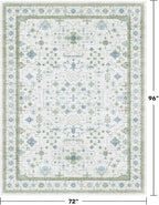 Cream Oushak 6x8 Bedroom Rug - Image 2