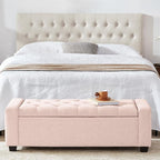 Huatean Home 48" Ottoman with Storage, Upholstered Entryway Bench with Seating - Image 6