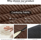 79in Convertible Sofa Bed, Corduroy Boneless Couch Bed, Futon Sleeper Sofa Pull - Image 4