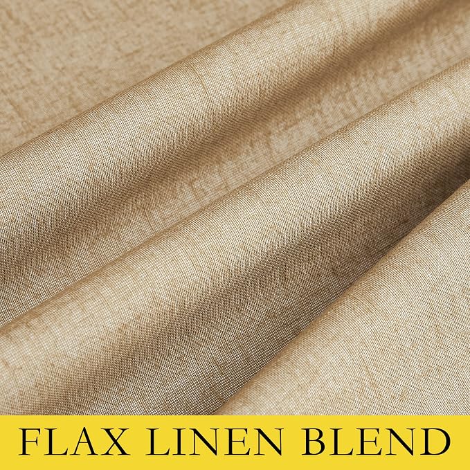 NICETOWN 100% Blackout Linen Curtains - Image 9