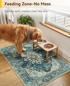 RELEANY Washable Area Rug, Small 2'x3', Teal | Non-Slip, Water Repellent - Image 3
