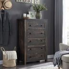 T4TREAM Farmhouse 5 Drawers Dresser Chests - Image 8
