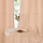 YoungsTex Peach Linen Curtains 45 Inches Long - Image 3