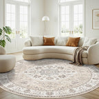 Washable 8ft Round Area Rug - Image 8