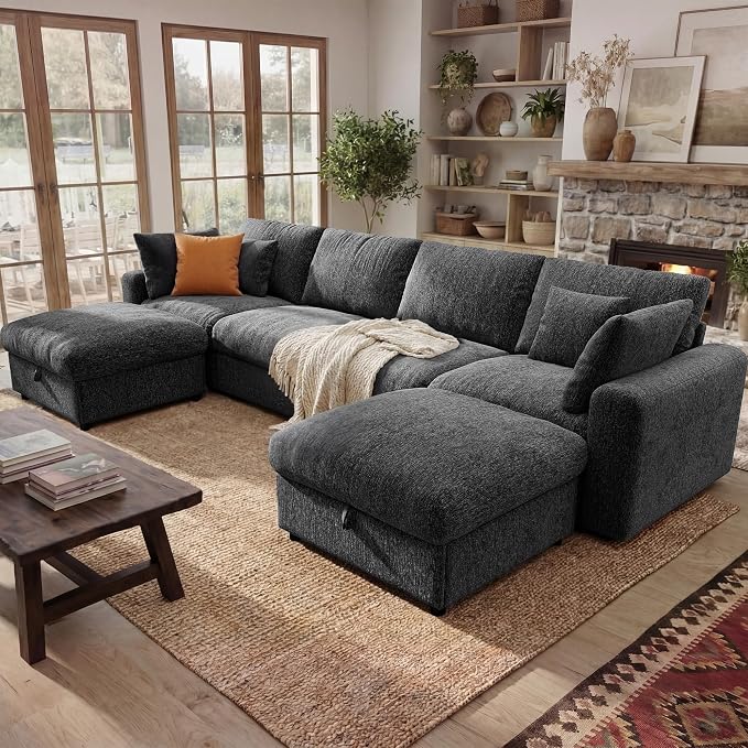 Ihanherry 141" Oversized Cloud Sectional Couches by iHanHerry