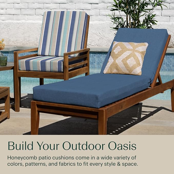 Honeycomb Outdoor Chaise Lounge Cushion - Image 4
