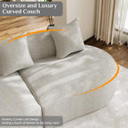 134" Oversized Sectional Sofa for Living Room, Modern Luxury Plush Chenille - Image 6