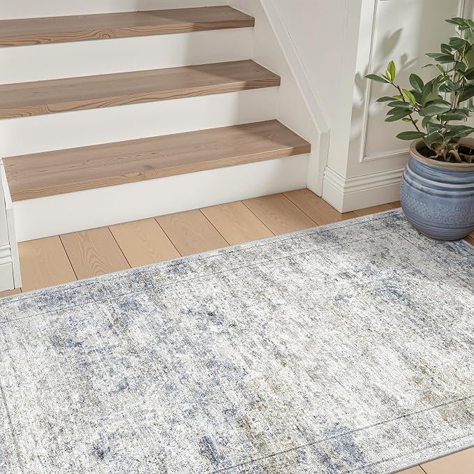 3x4 Rugs for Entryway, Washable Area Rug, Neutral Rug, Stain Resistant Indoor - Image 3