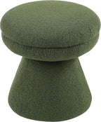 Furniture of America Rami Modern 18-inch Mushroom-Shape Upholstered Ottoman - Image 3