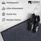 Front Door Mat, Indoor Outdoor Welcome Entryway Doormat, 36x24 Steel Gray | - Image 6