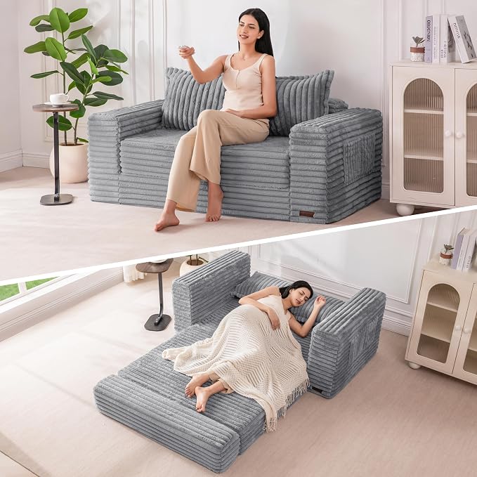 MAXYOYO Convertible Sofa Bed, 2 in 1 Folding Couch Bed by MAXYOYO