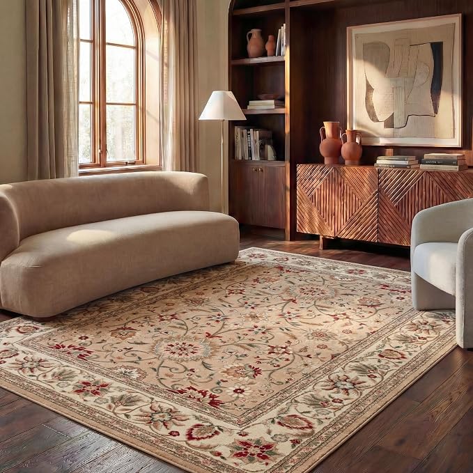 SAFAVIEH Lyndhurst Area Rug 6x8, Traditional Beige & Ivory LNH212D - Image 2