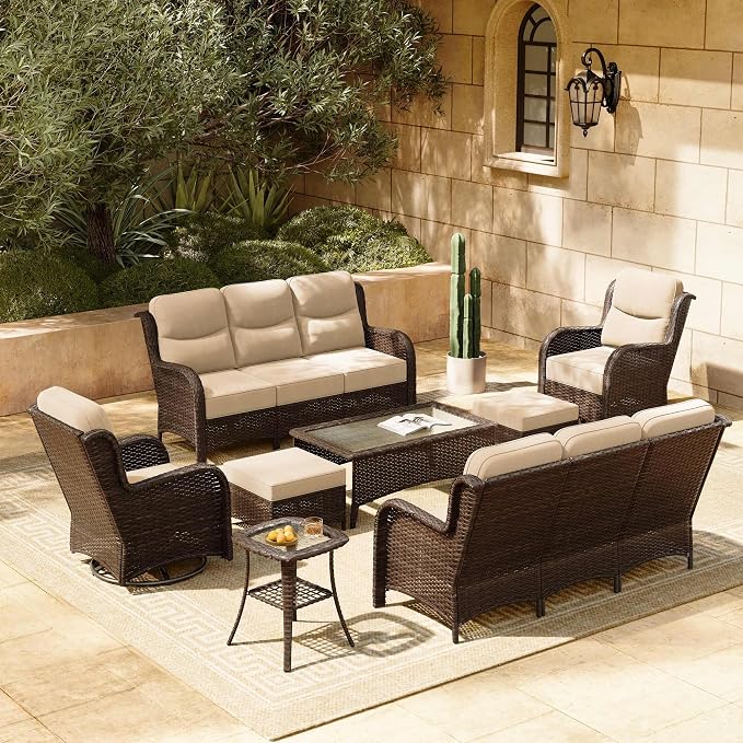 HILLGA 8-Piece Luxury Patio Furniture Set by HILLGA